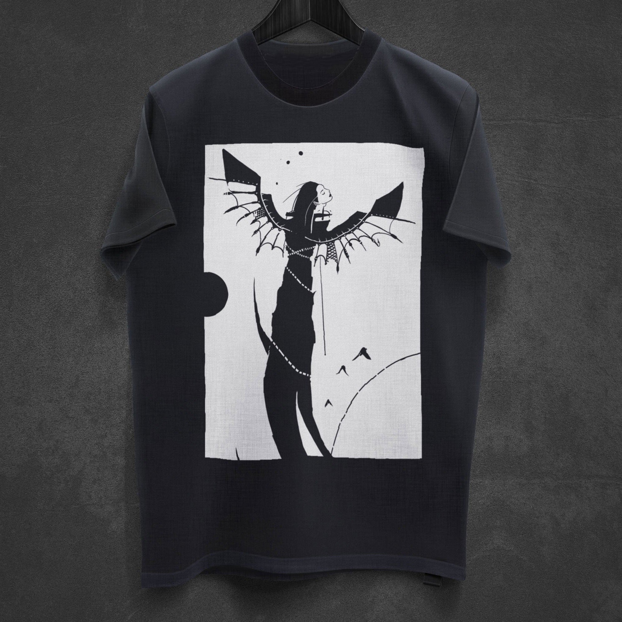 XVI. Icarus | Minimalist Black T-Shirt